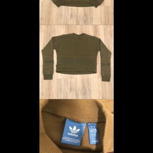 cropped crew neck adidas